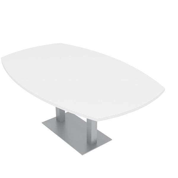 45 in W, 72 in L, 29 in H, Engineered Wood Top, White